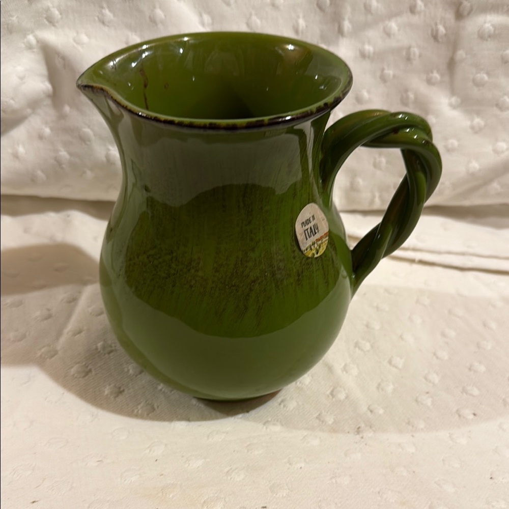 Green Ceramic Pitcher